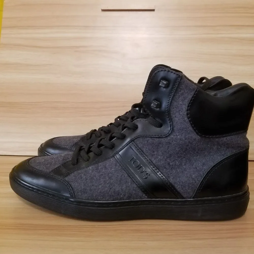 Tod's Leather/Mesh High Top Driving Boots
